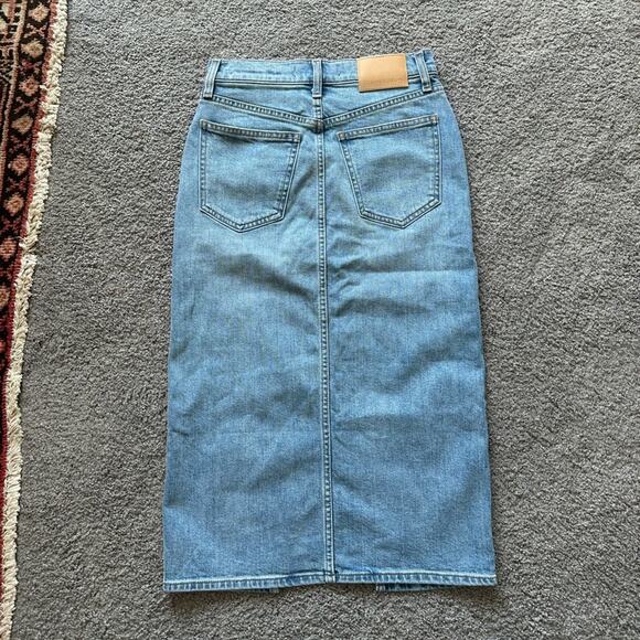 Denim Forum The 90s Halle Stretch Denim Skirt - Picture 6 of 6